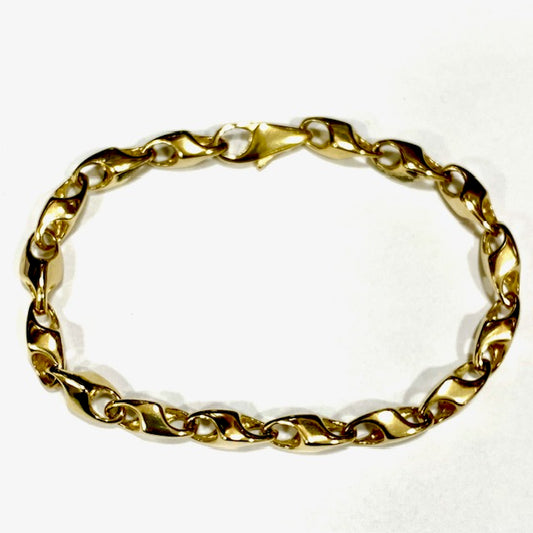9ct Yellow Gold Lobster Claw Chain Bracelet