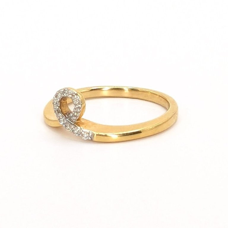 18ct Yellow Gold Diamond Loop Ring