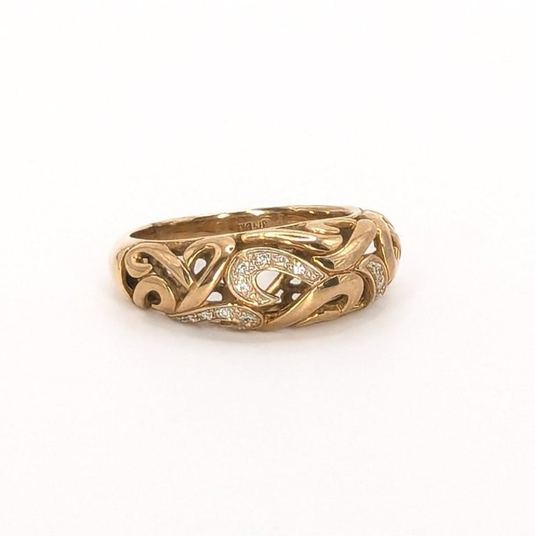 9ct Yellow Gold Diamond Dress Ring