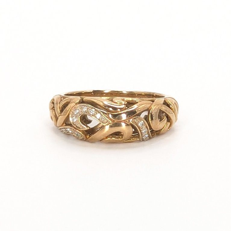 9ct Yellow Gold Diamond Dress Ring