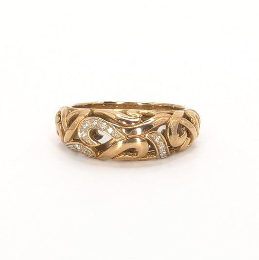 9ct Yellow Gold Diamond Dress Ring
