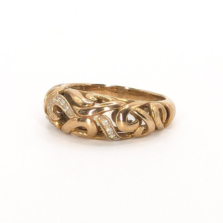 9ct Yellow Gold Diamond Dress Ring