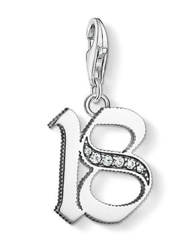 Thomas Sabo Sterling Silver CZ 18 Charm
