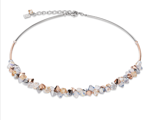 Coeur de Lion Stainless Steel Swarovski crystal set necklace 4938/10-1631