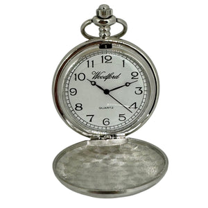 1901Q/SS Happy Birthday Pewter chrome plated Pocket watch