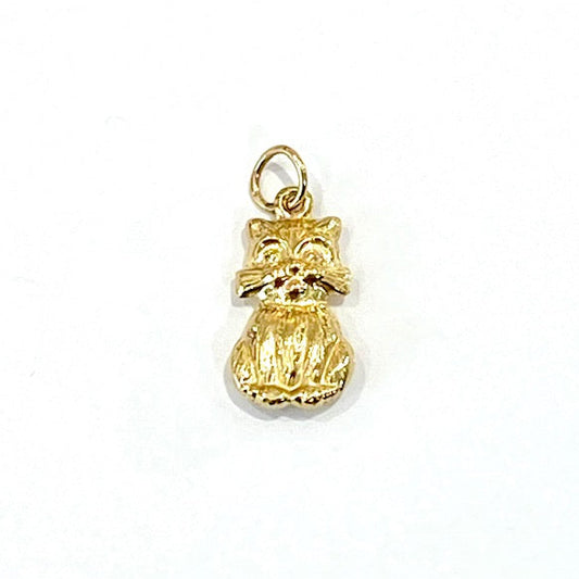 9ct Yellow Gold Cat Charm Pre Loved