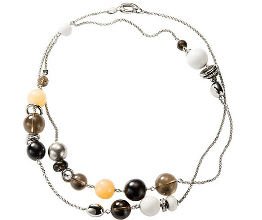 Fossil Ebony Multi-Colour 38 inches Beaded Necklace JF85350040