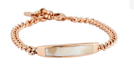 Fossil Rose Gold Plated Stainless Steel Bracelet JF02280791