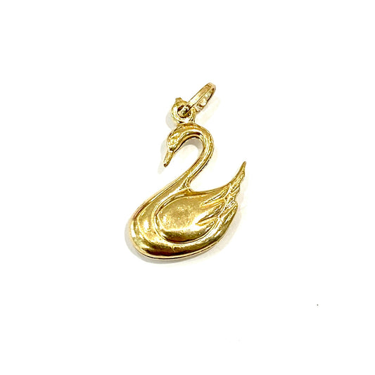 9ct Yellow Gold Swan Charm Pre Loved