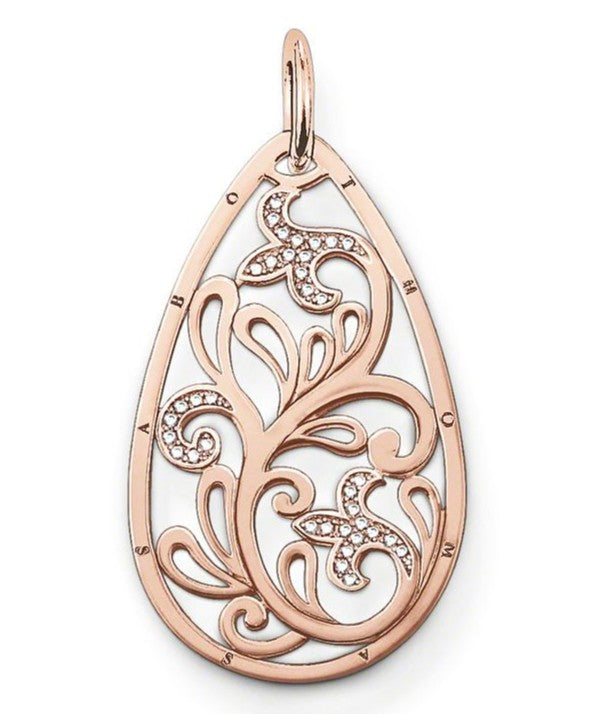 Thomas Sabo Rose Gold Plated Sterling Silver Decorative Pendant