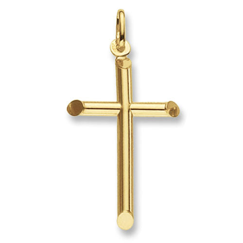 9ct Yellow Gold Plain Cross Pendant