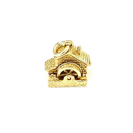 9ct Yellow Gold Water Mill Charm Pre Loved