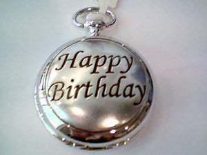 1901Q/SS Happy Birthday Stainless Steel Pocket watch