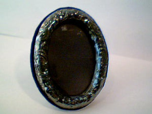 Oxidised Small Oval picture Frame