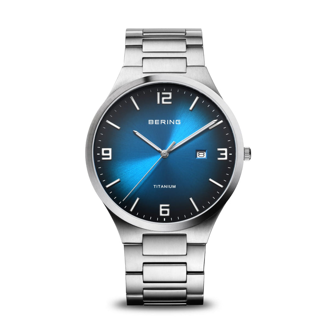 Bering Men's Silver Plated Titanium Watch 15240-777