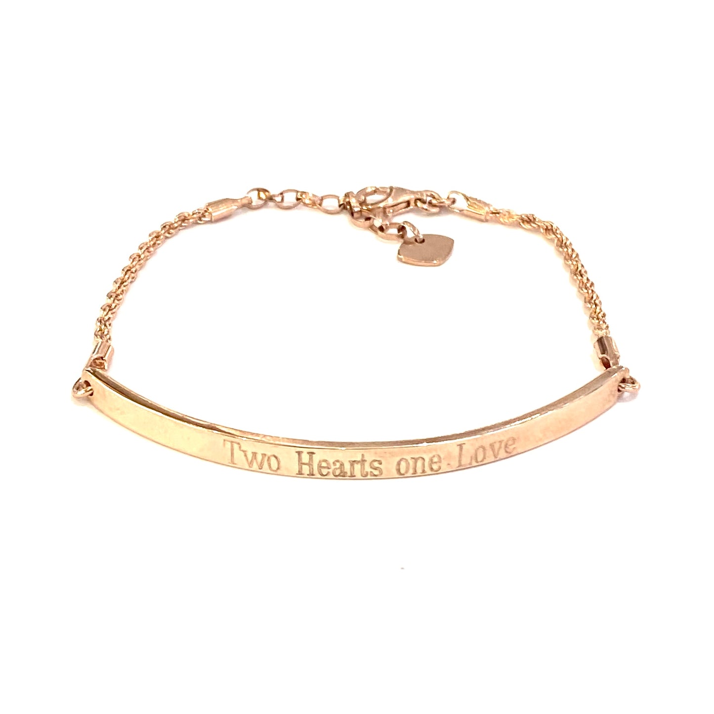 Thomas Sabo Rose Gold Plated Sterling Silver Engraved 'Love Bridge' ID Bracelet