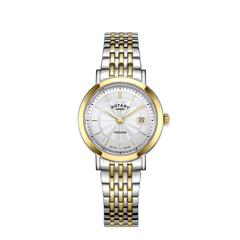 LB05422/70 Rotary Ladies Windsor with date 2 tone bracelet watch