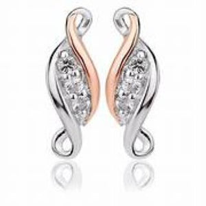 3SPPFE Clogau Silver/9ct gold past, present, future stud earrings