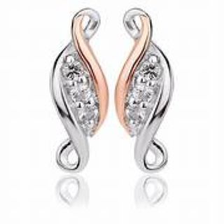 3SPPFE Clogau Silver/9ct gold past, present, future stud earrings