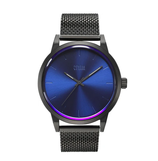 Storm Gents Excepto Slate Blue dial mesh bracelet watch