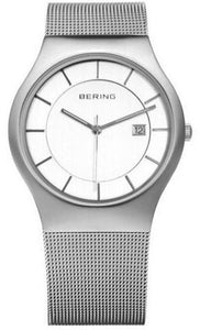 Bering Gents Stainless Steel Mesh bracelet watch with date Ref 11938-000