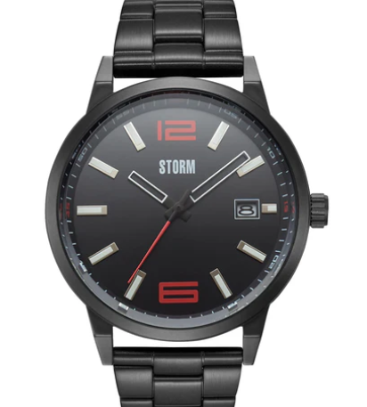 Storm Koshi Slate Stainless Steel Bracelet Watch with Date