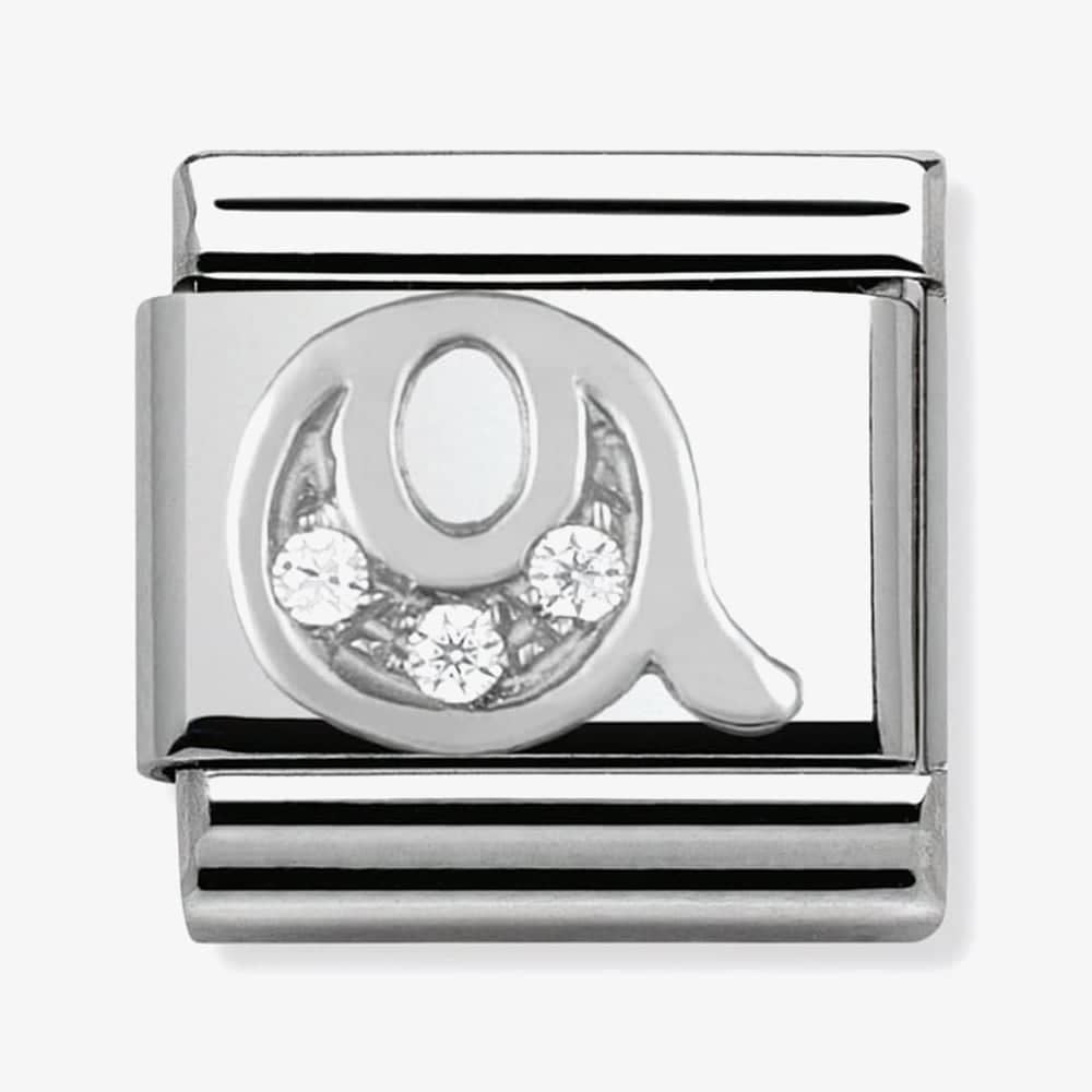 Nomination Classic Silvershine Letter Initial CZ Set Charm 330301