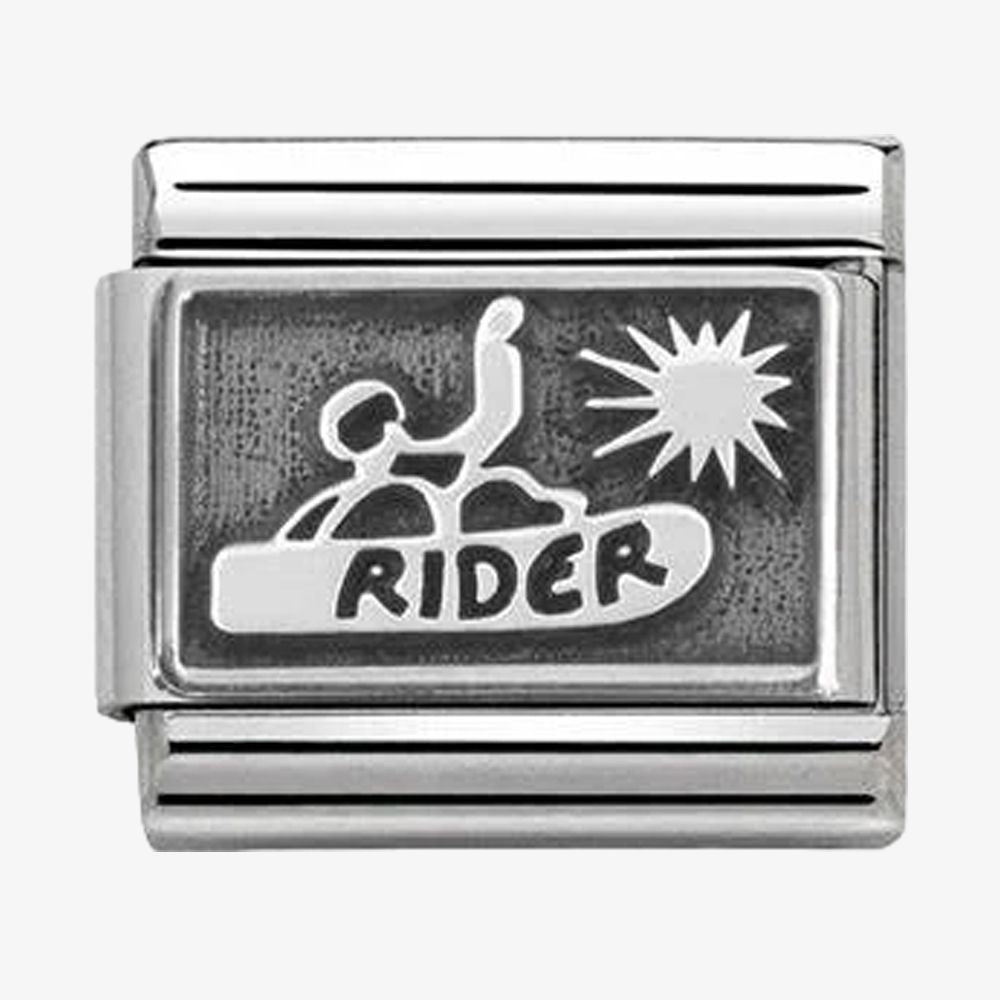 Nomination Classic Silvershine Oxidised Snow Rider Charm 330102/19