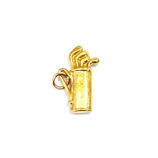 9ct Yellow Gold Golf Clubs Charm Pre Loved