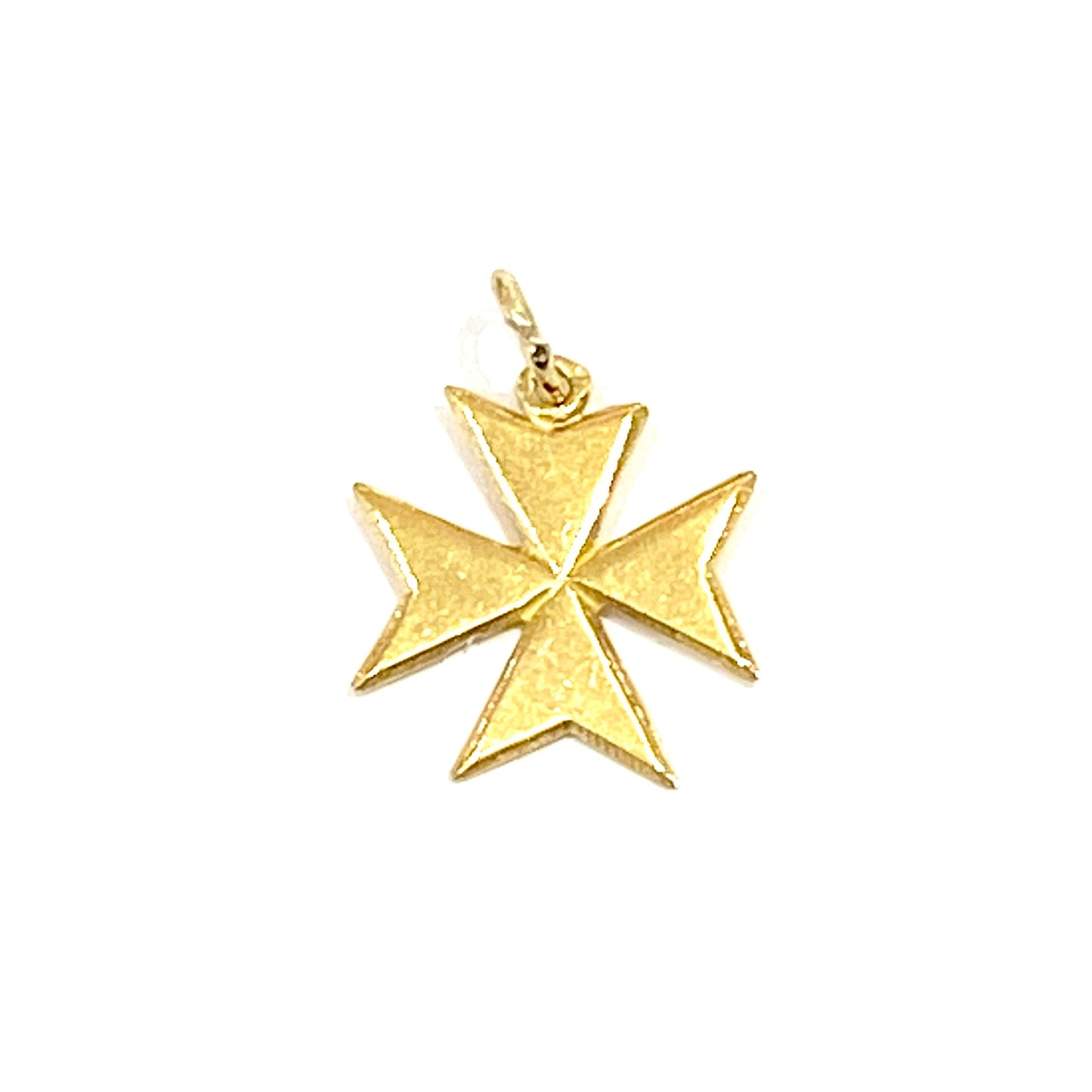 18ct Yellow Gold Maltese Cross Charm Pre Loved