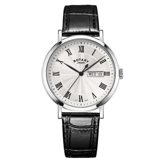 Rotary Heritage Stainless Steel Watch on Leather Strap
