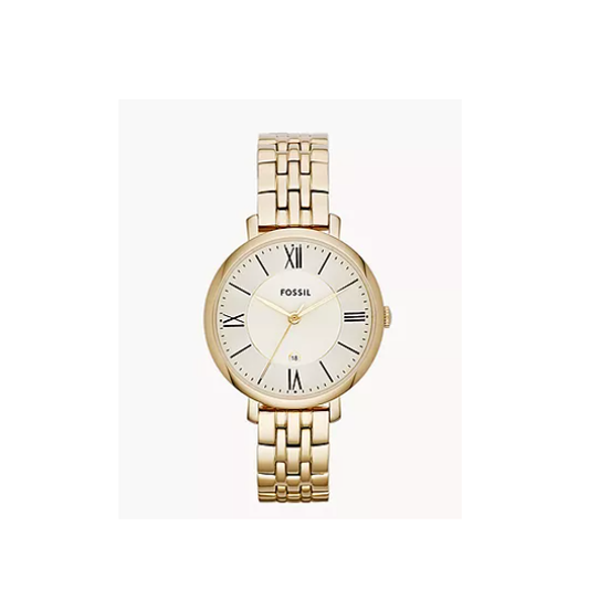 Fossil Jaqueline Gold coloured Stainless Steel bracelet watch ES3434
