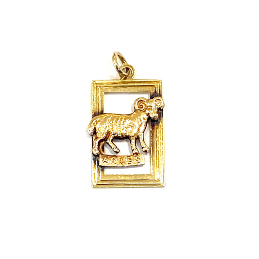 9ct Yellow Gold Aries Charm Pre Loved