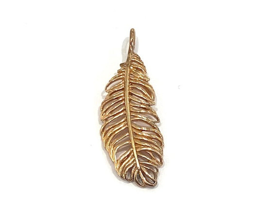Thomas Sabo Rose Gold Plated Sterling Silver Feather Pendant