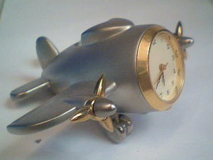 IMP63/S Chrome miniture Aeroplane clock