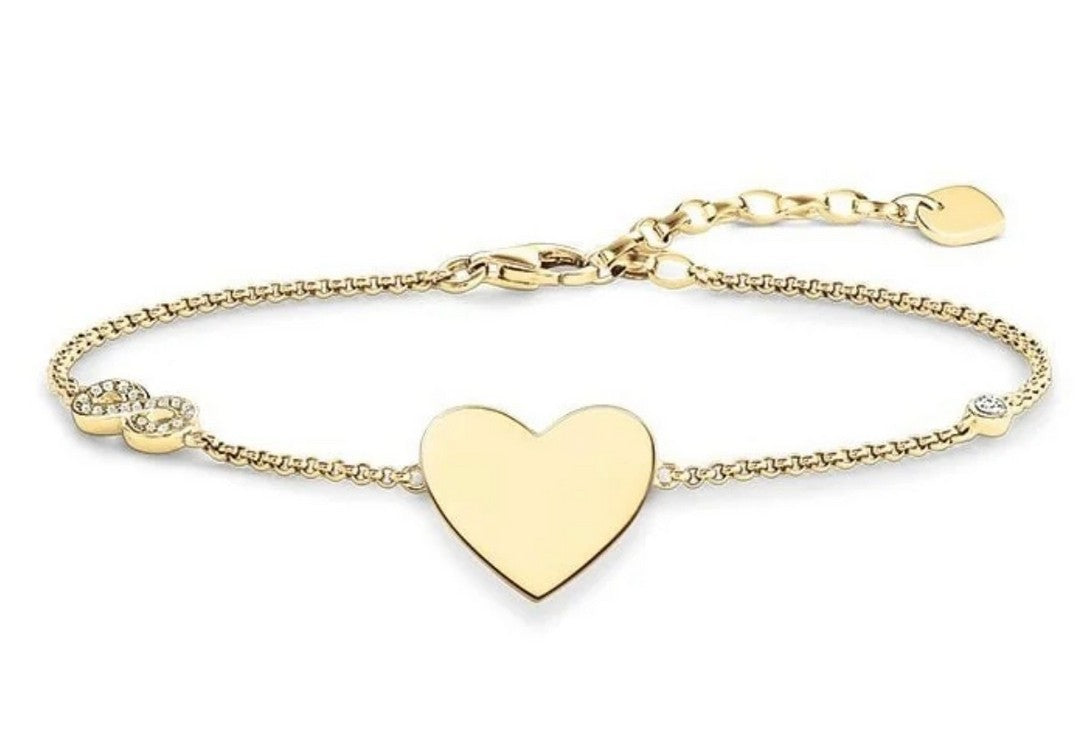 Thomas Sabo 18k Yellow Gold plated Sterling Silver Heart Bracelet