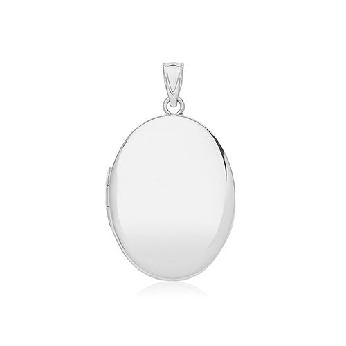 Silver Oval Plain Locket