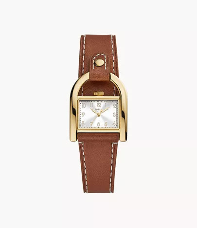 ES5264 Harwell Three-Hand Medium Brown Leather Watch
