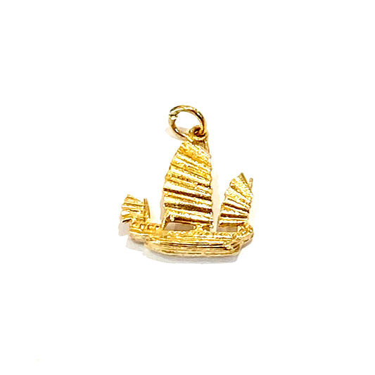 9ct Yellow Gold Sail Boat Charm