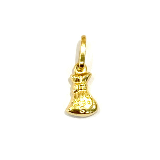 18ct Yellow Gold Money Bag "$1000" Charm Pre Loved