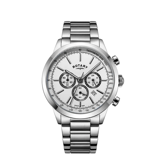 GB05253/02 Rotary Gents Cambridge S/S Chronograph with date  bracelet watch 2yr Limited Warranty