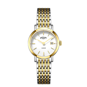 Rotary Windsor With Date Quartz  Ladies Gold Bracelet Watch ref LB05301/01