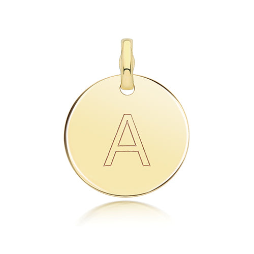9ct Yellow Gold Initial Pendant