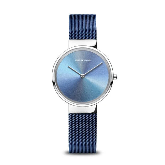 Bering Ladies  Stainless Steel Anniversary Bracelet watch Blue 10x31