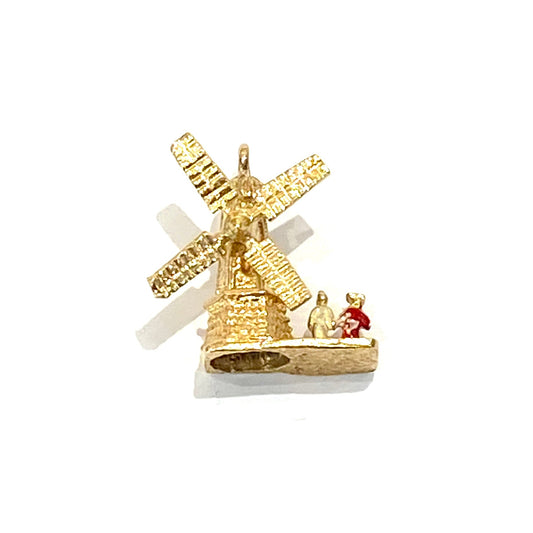 9ct Yellow Gold Windmill Charm Pre Loved