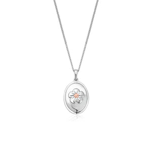 3SFMN0619 Clogau Silver/9ct gold Forget me Not pendant on 18"/22"inch chain