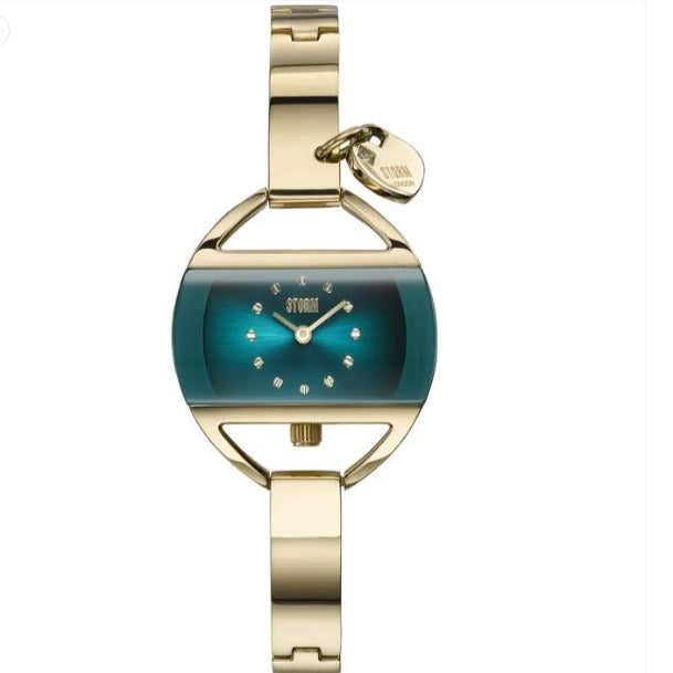 Storm 47013/GD/T Temptress Charm Gold Plated Stainless Steel -Teal Bracelet watch