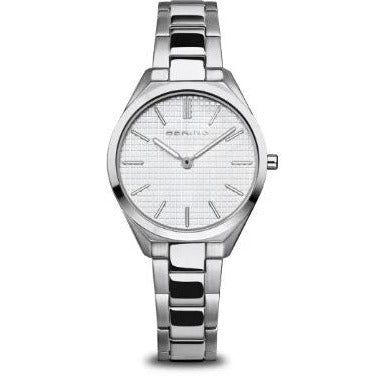 17231-700 Bering Stainless Steel Unisex polished brushed silver bracelet watch