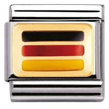 Nomination Classic 18K Gold and Enamel Germany Flag Charm 030234/14