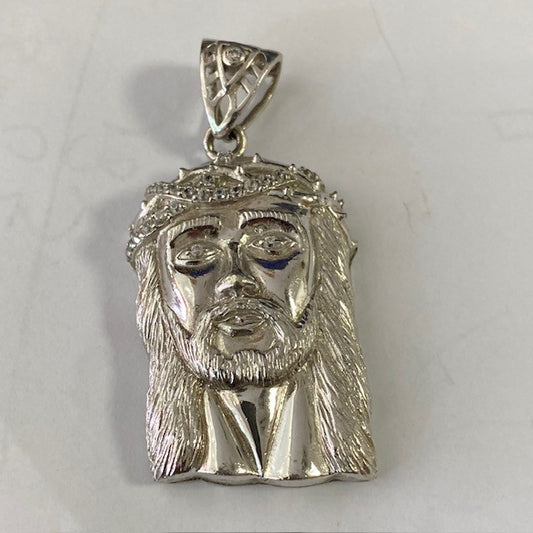 G61146 Silver CZ set head pendant